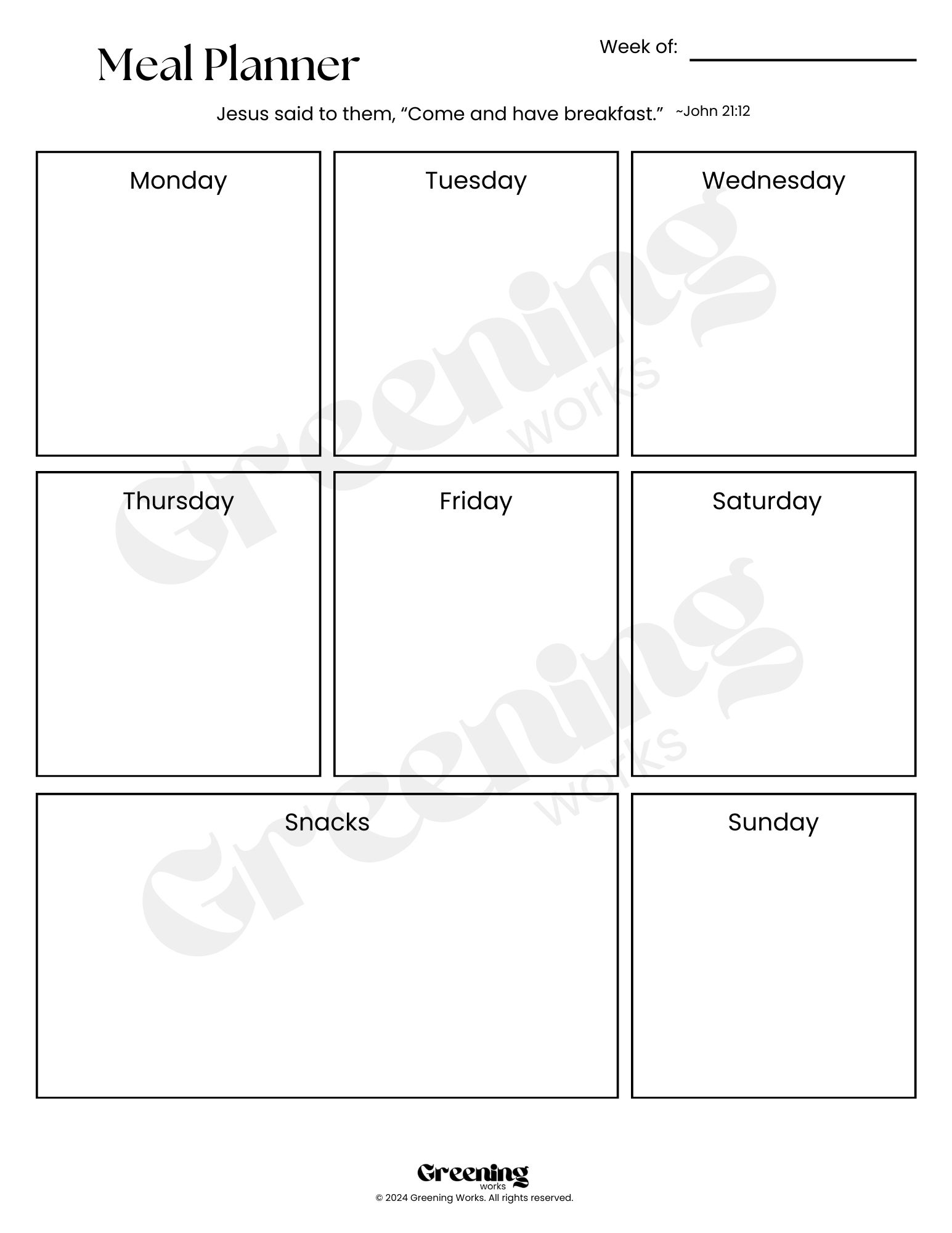 Weekly Meal Planner